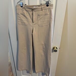 Loft Palmer Beige Wide-Leg Pants